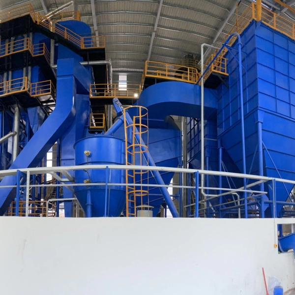 Fluidized bed fired boiler