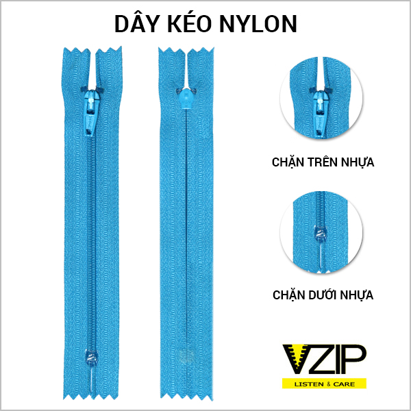 Nylon zippers