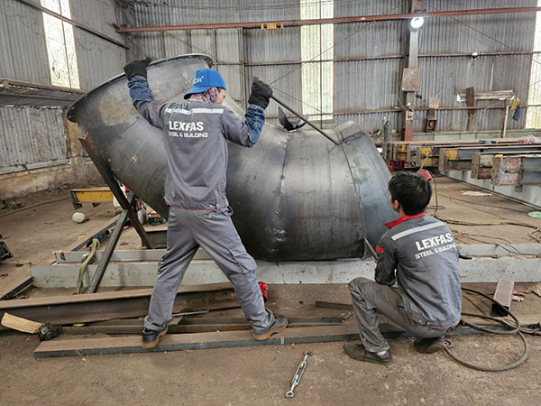 Processing and manufacturing industrial tanks as required