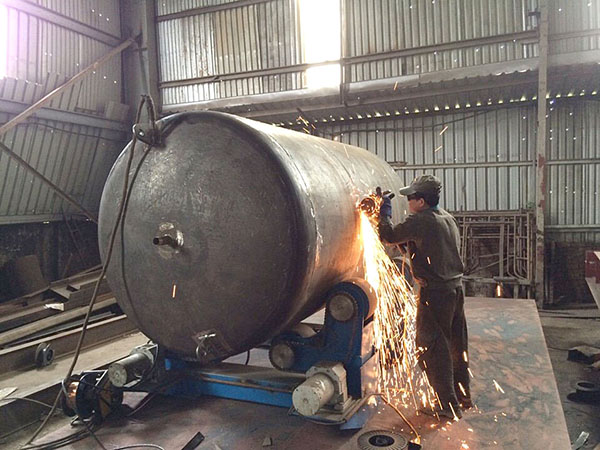 Processing and manufacturing industrial tanks as required