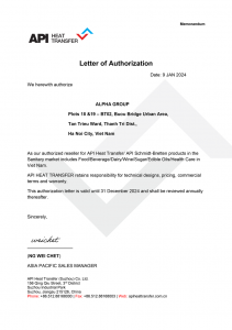 Distributor certificate
