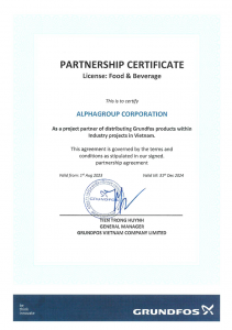 Distributor certificate