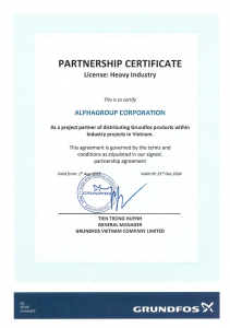 Distributor certificate