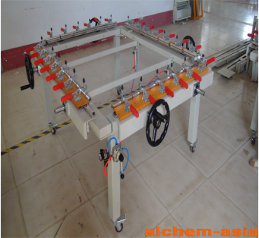 Screen stretching machine
