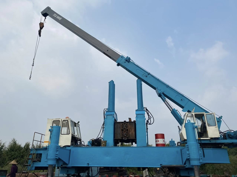 Pile driving construction