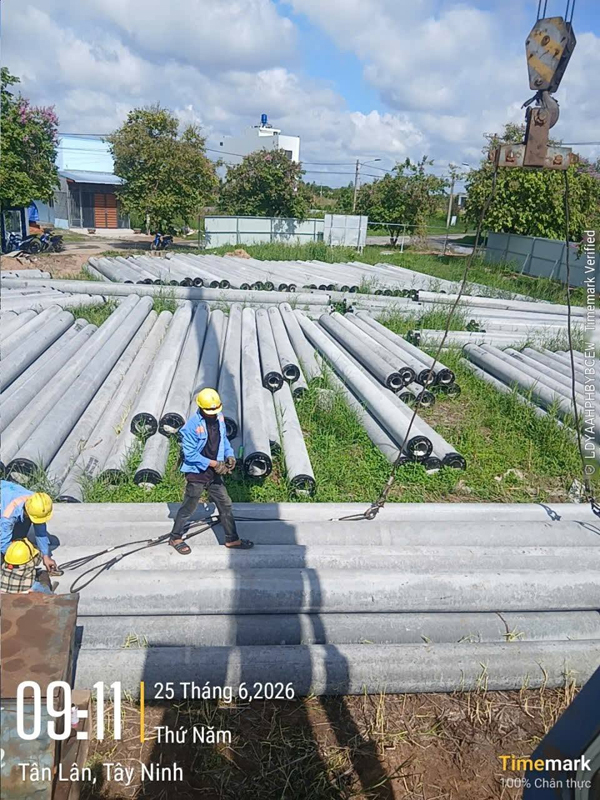 Pile driving construction