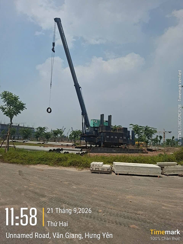 Pile driving construction