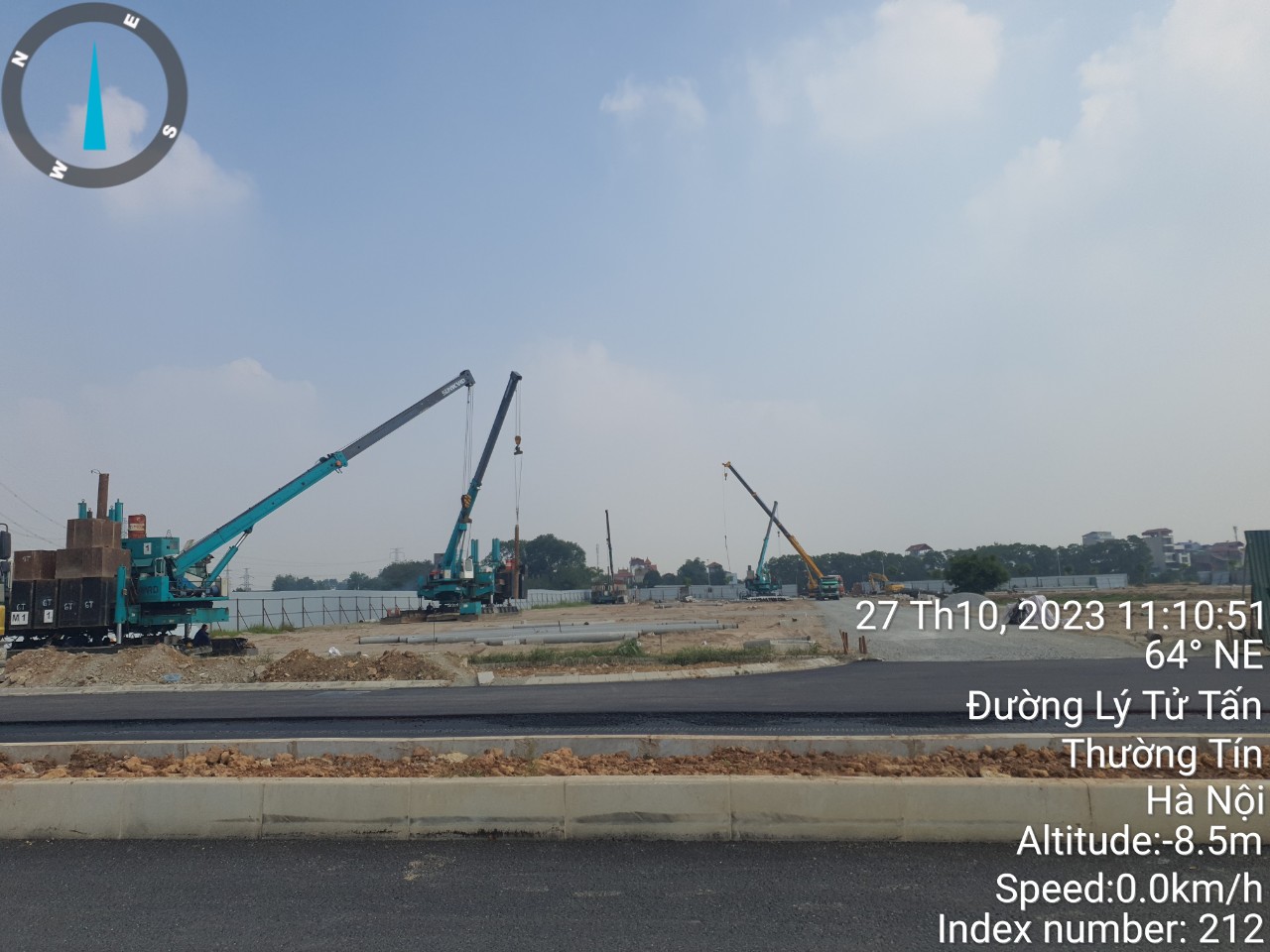 Pile driving construction