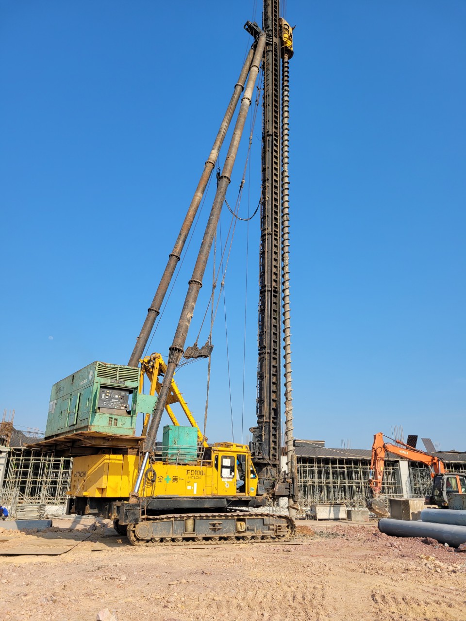 Pile driving construction