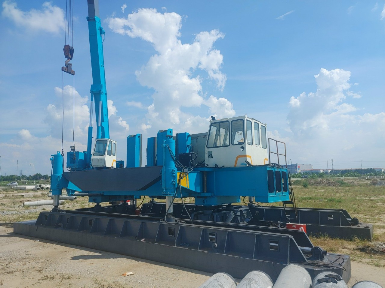 Pile driving construction