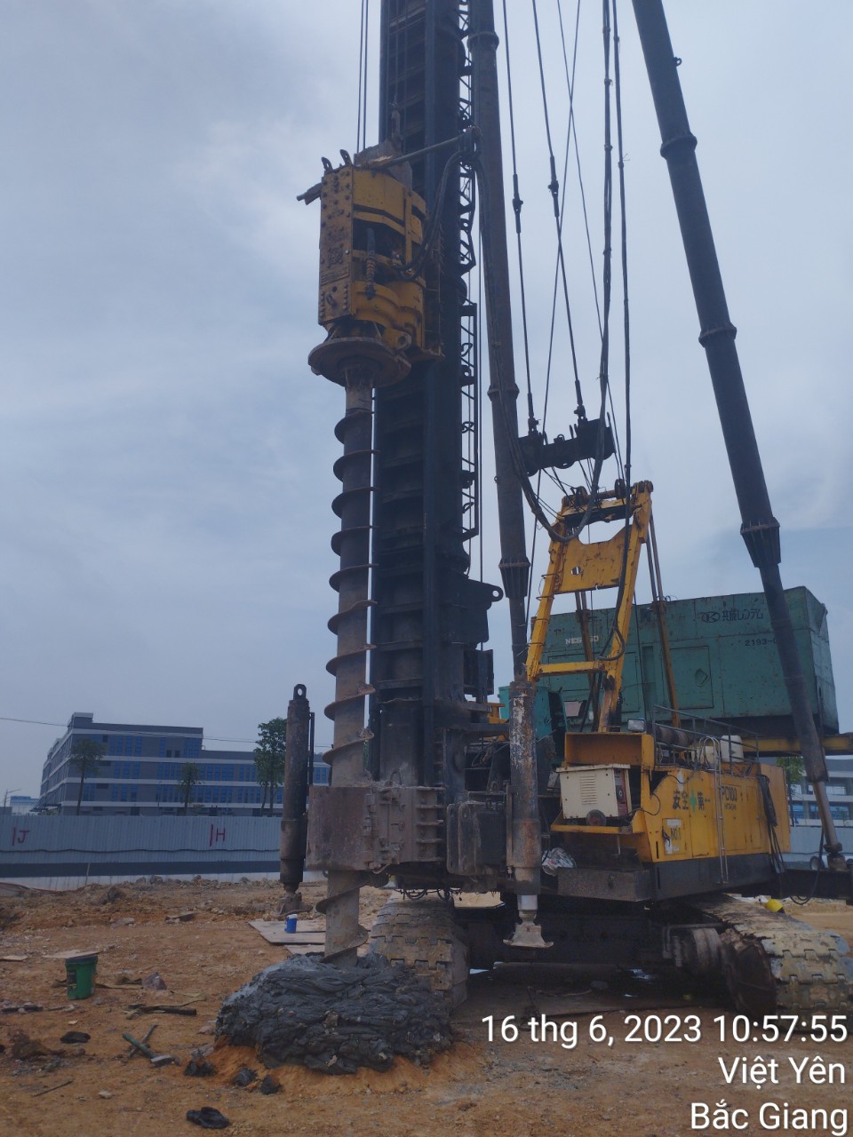 Pile driving construction