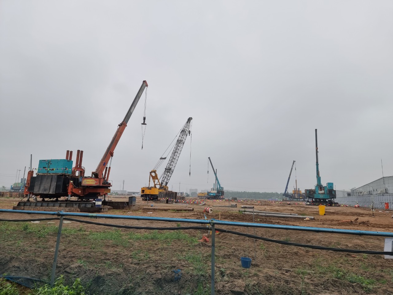 Pile driving construction