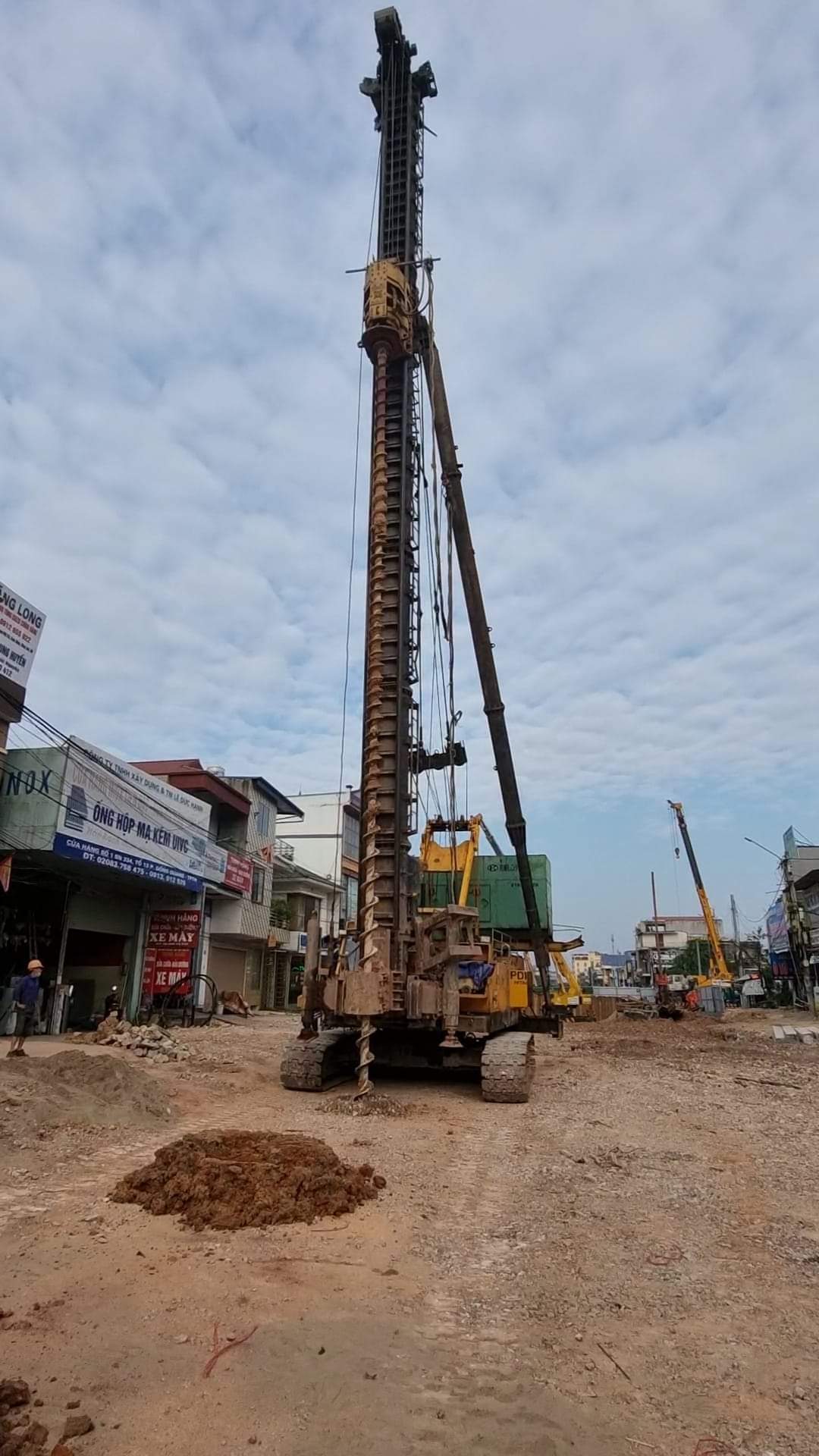 Pile driving construction