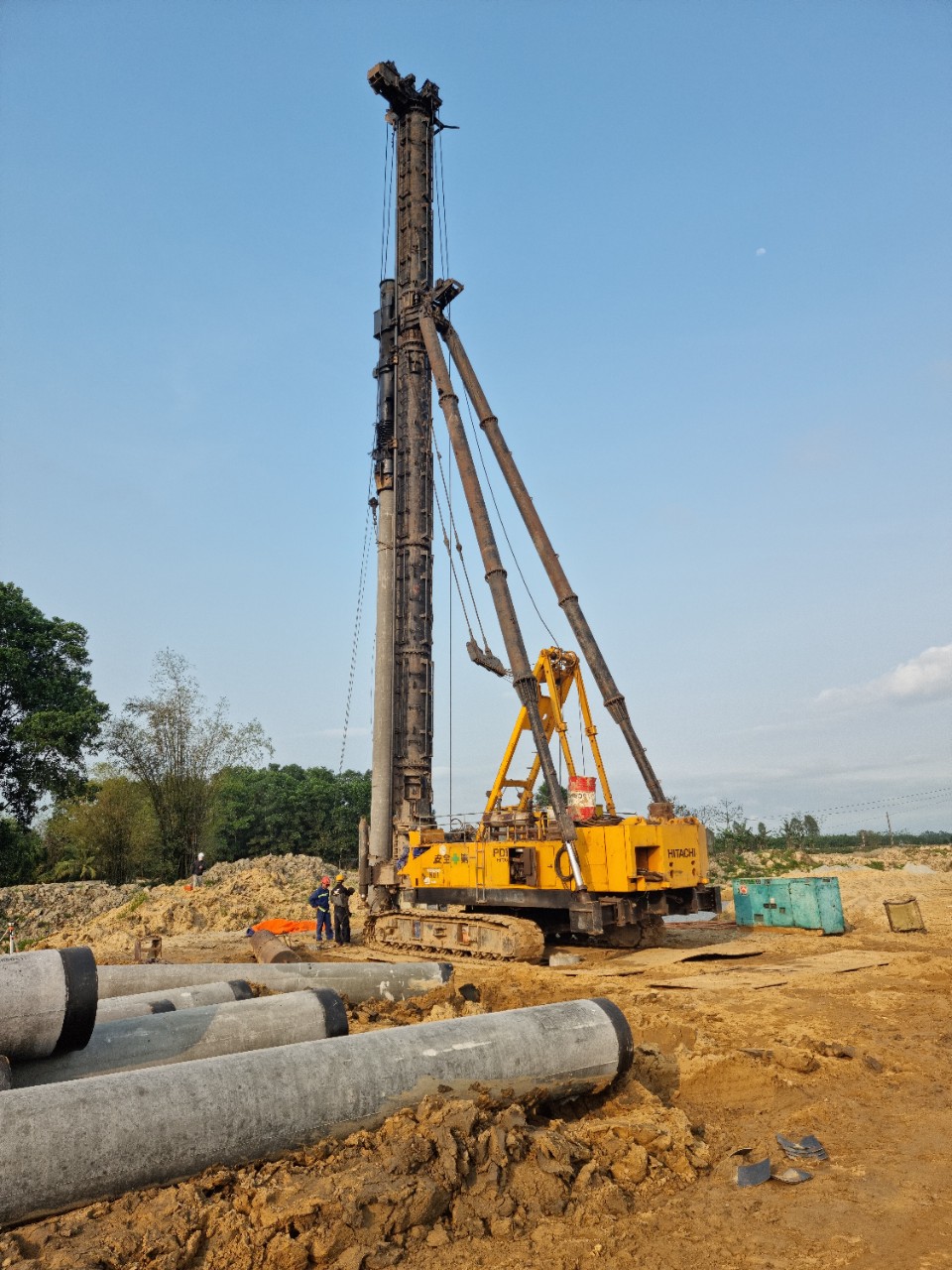 Pile driving construction