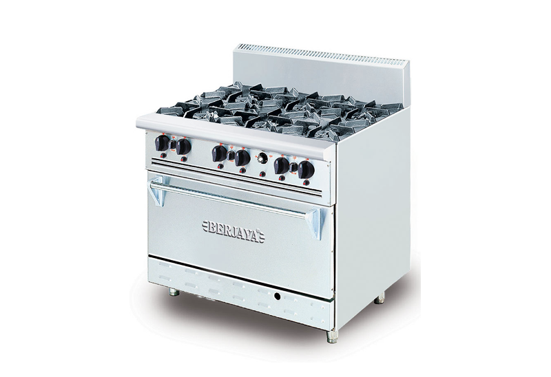 6 burner European stove