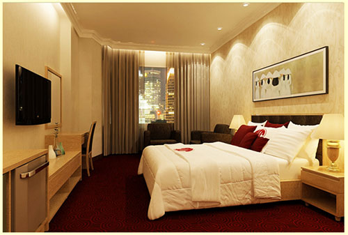 Interior design of hotel room