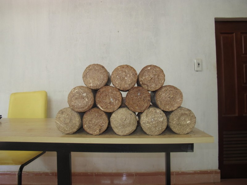 Wood shaving briquettes