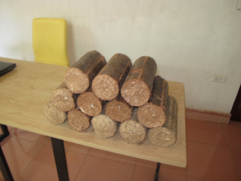 Wood shaving briquettes