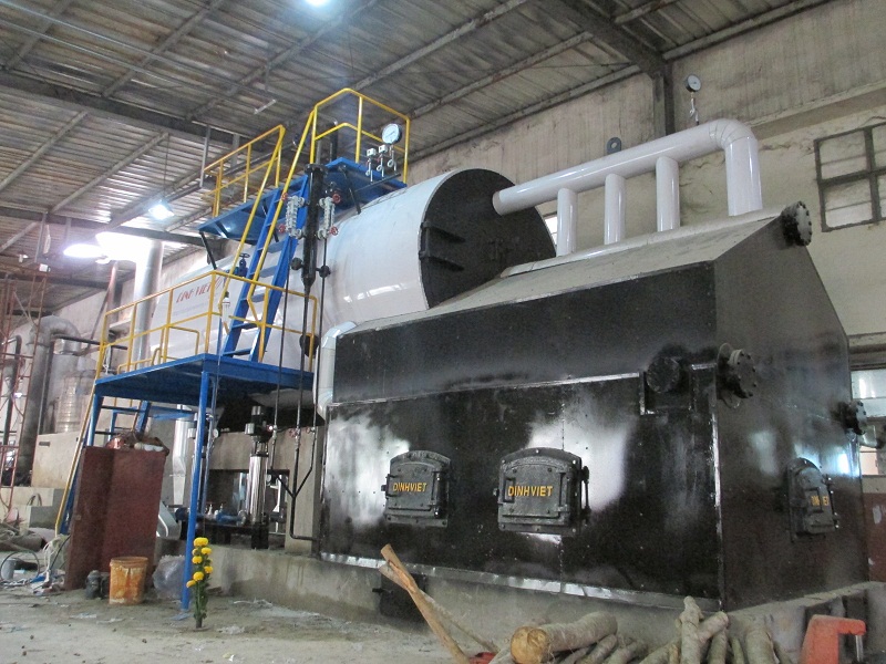 Fixed grate steam boiler