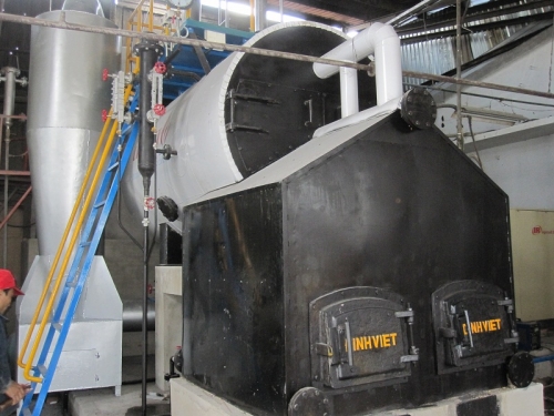 Fixed grate steam boiler