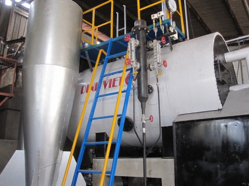Fixed grate steam boiler