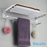 Aluminum towel bar rack