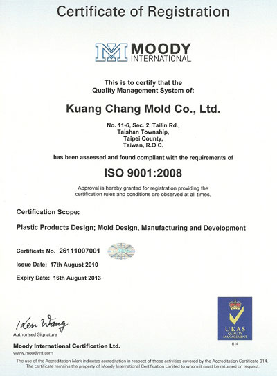 Certificate ISO 9001:2008
