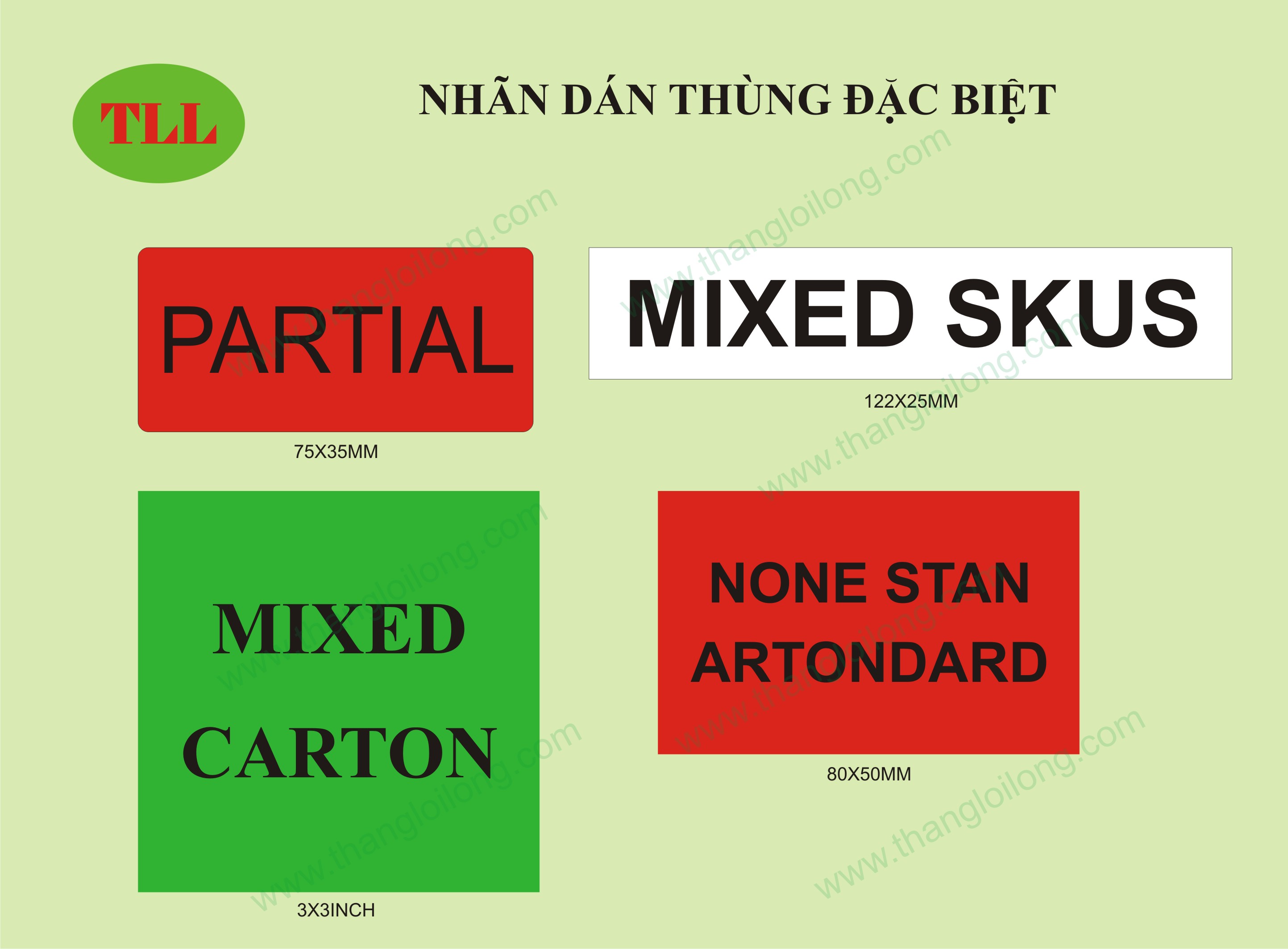 Special carton label