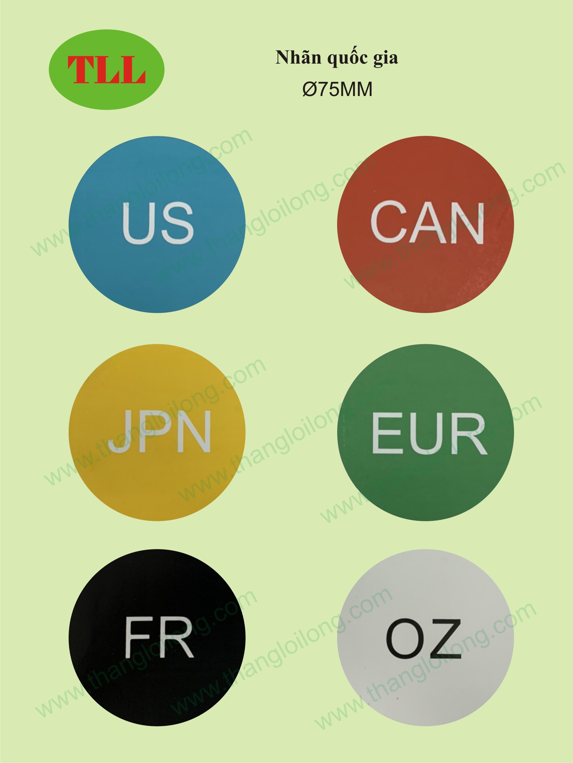 National round label