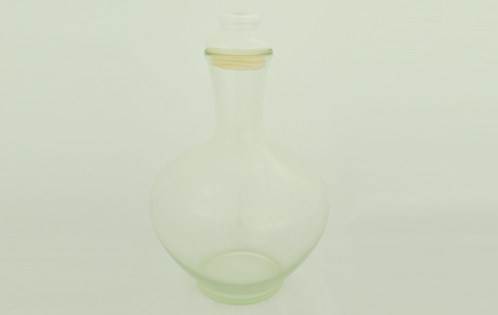 Glass wine bottle