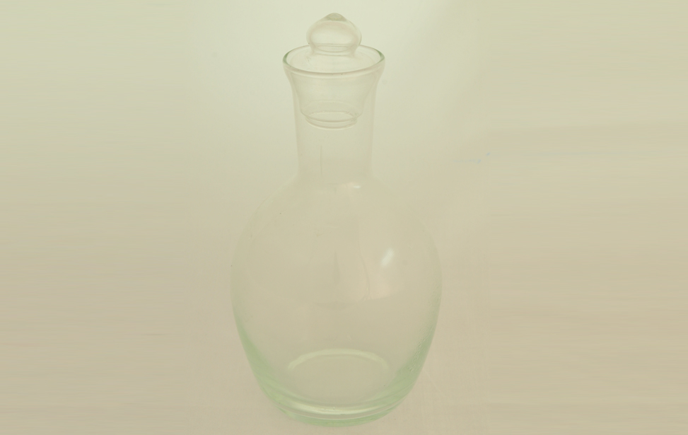 Glass wine bottle