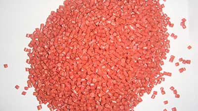 Orange HDPE pellets