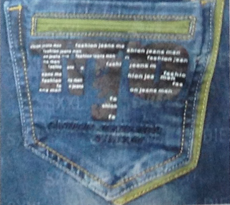 Jeans pocket printing