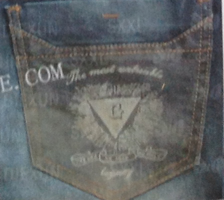 Jeans pocket printing