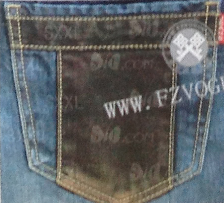 Jeans pocket printing