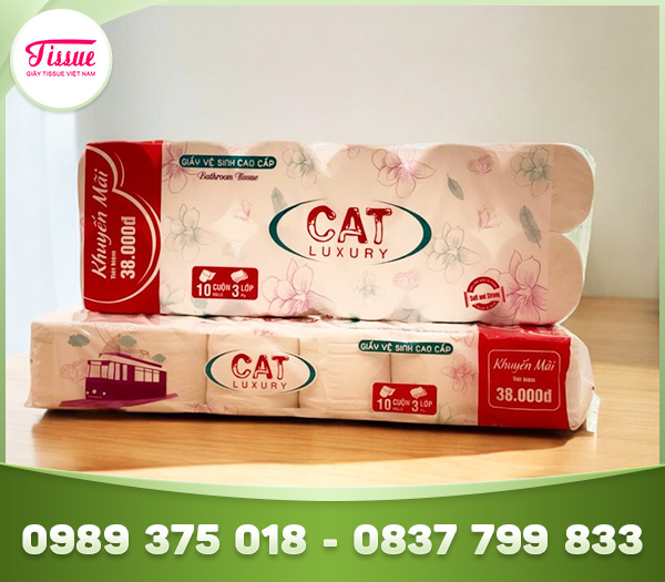 CAT luxury 3-ply coreless toilet tissue
