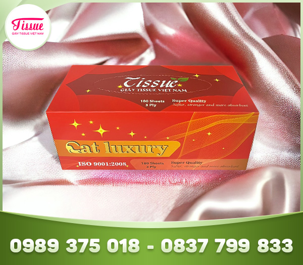 CAT luxury 3-ply box facial tissue – 180 sheets