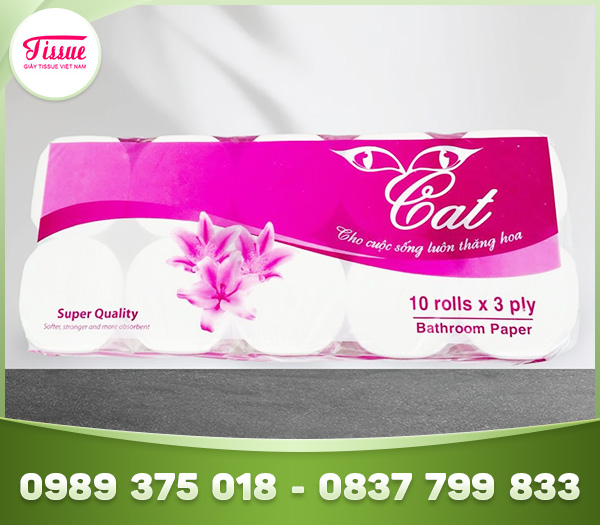 CAT luxury 3-ply coreless toilet tissue