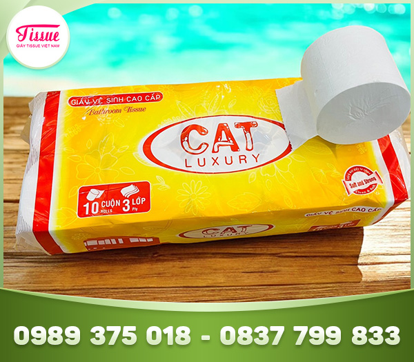 CAT luxury 3-ply coreless toilet tissue
