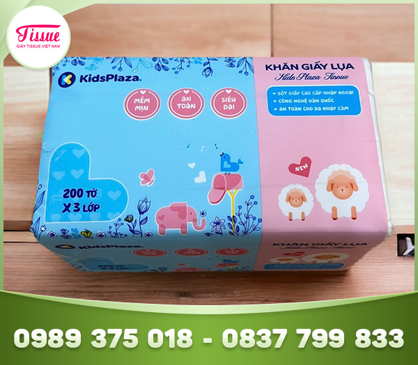 KidzPlaza 3-ply facial tissue – 200 Sheets