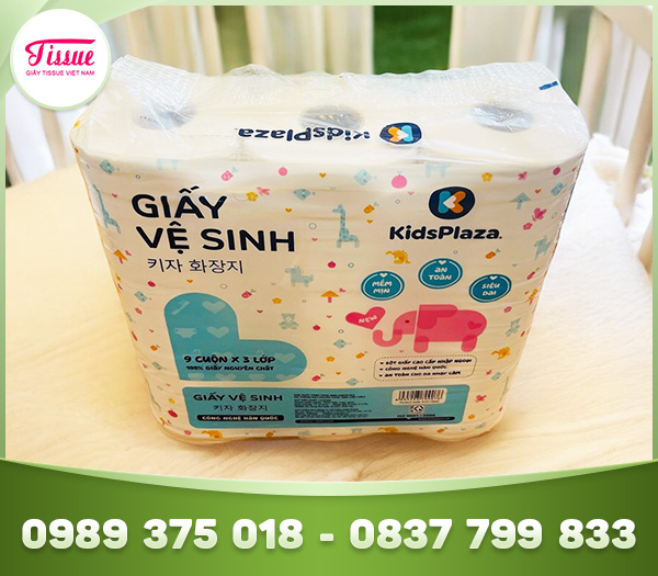 KidzPlaza 3-ply toilet tissue – 9 rolls
