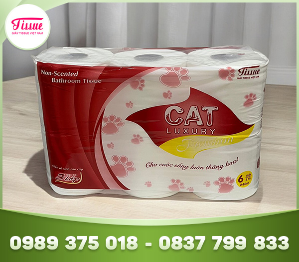 CAT luxury 3-ply toilet tissue – 6 rolls