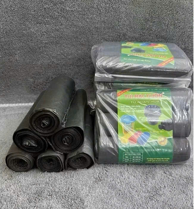 Black garbage bags