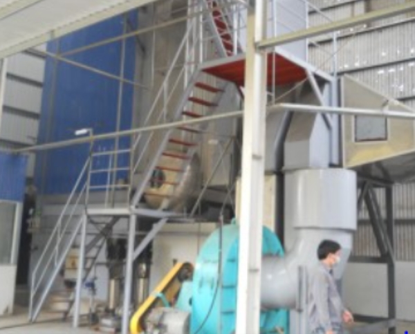 Rice husk fluidized bed boiler