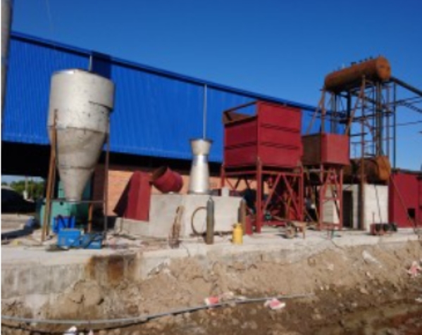 Rice husk fired boiler