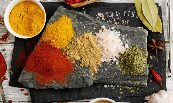 Onion powder, garlic powder, pepper powder