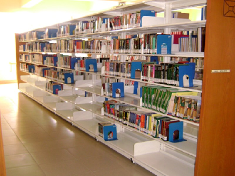 Library bookshelves