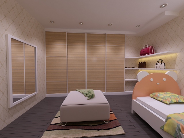 Changing room interior
