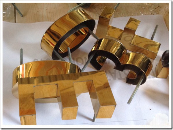 Brass 3D letter sign