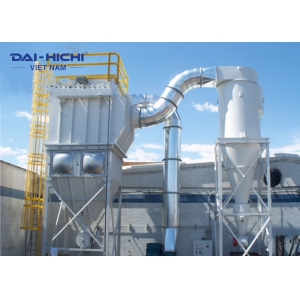 Dust extraction system for stone and cement factory
